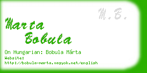 marta bobula business card